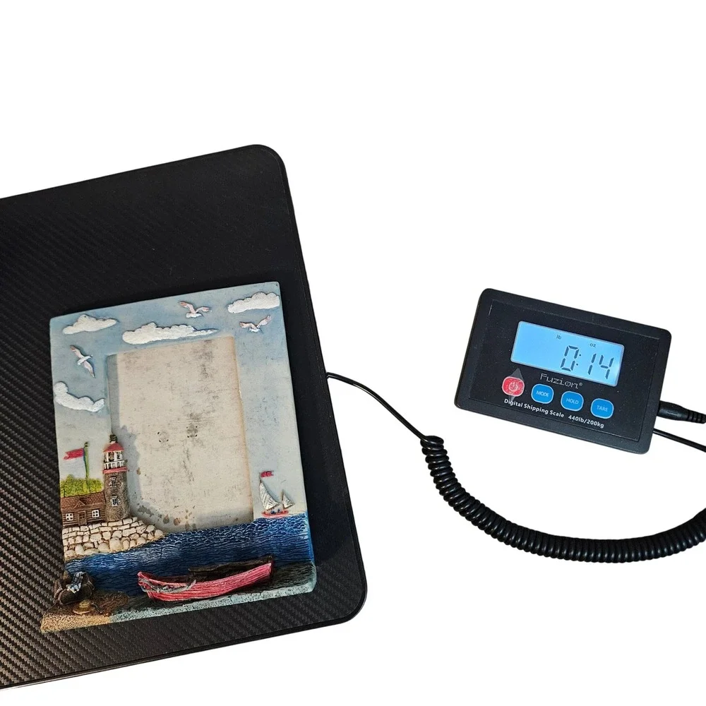 Vintage Nautical Lighthouse 3D Resin Picture Frame Coastal Beach Scene 5x7 8x6.5